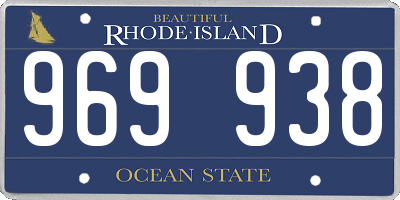 RI license plate 969938