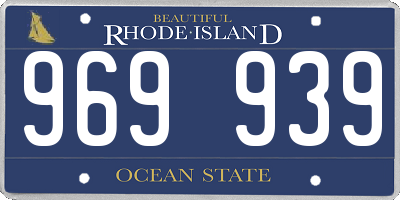 RI license plate 969939