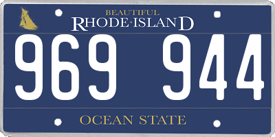RI license plate 969944