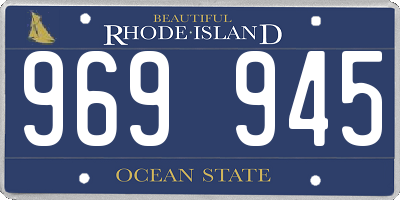 RI license plate 969945