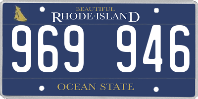 RI license plate 969946