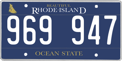 RI license plate 969947