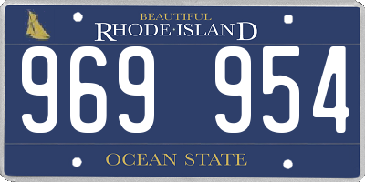 RI license plate 969954