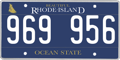 RI license plate 969956