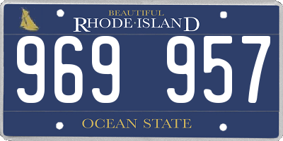 RI license plate 969957