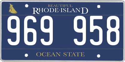 RI license plate 969958