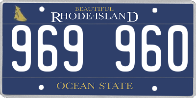 RI license plate 969960