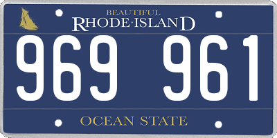 RI license plate 969961