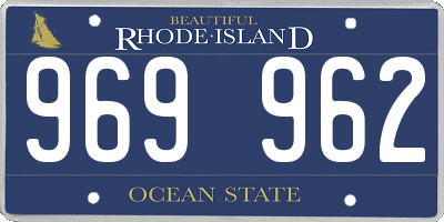 RI license plate 969962