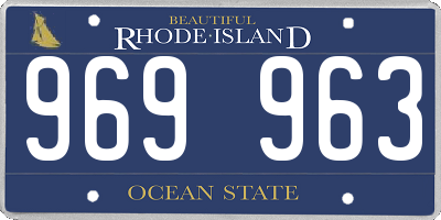 RI license plate 969963