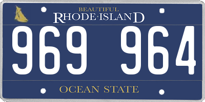 RI license plate 969964