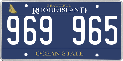 RI license plate 969965