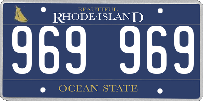 RI license plate 969969