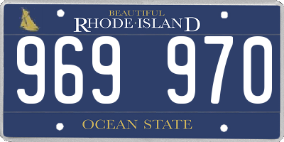 RI license plate 969970