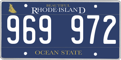 RI license plate 969972