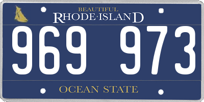 RI license plate 969973