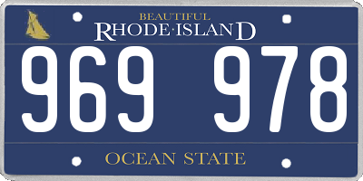 RI license plate 969978