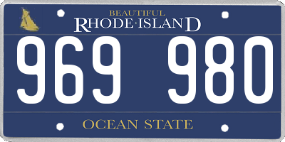 RI license plate 969980