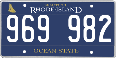 RI license plate 969982
