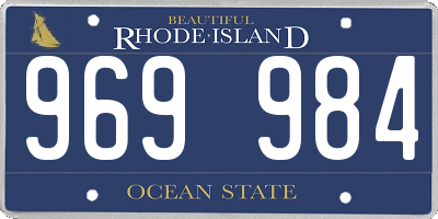 RI license plate 969984