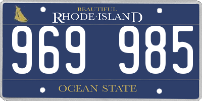 RI license plate 969985
