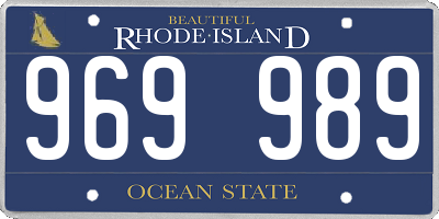 RI license plate 969989