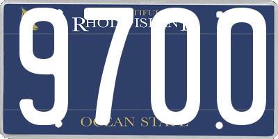 RI license plate 9700