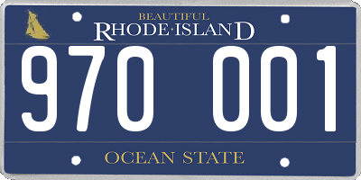 RI license plate 970001