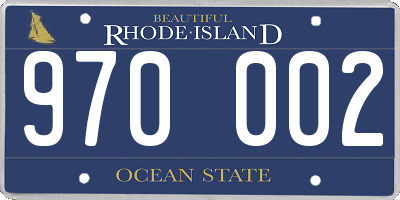 RI license plate 970002