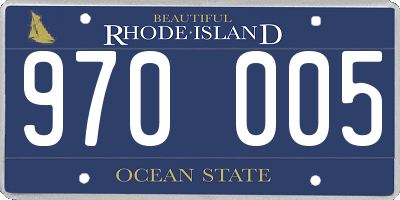 RI license plate 970005