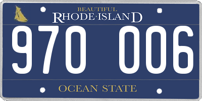 RI license plate 970006