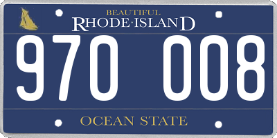 RI license plate 970008