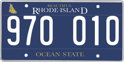 RI license plate 970010