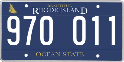 RI license plate 970011