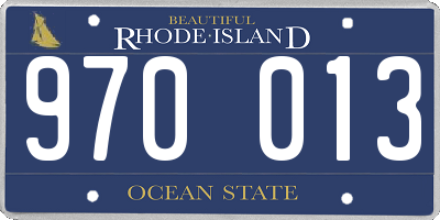 RI license plate 970013
