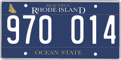 RI license plate 970014