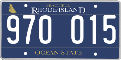 RI license plate 970015