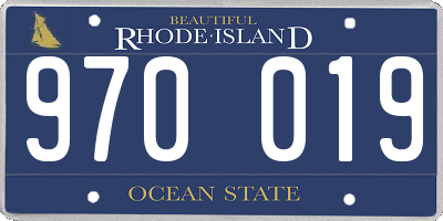 RI license plate 970019