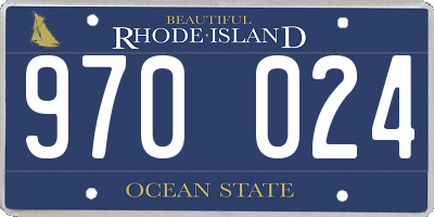 RI license plate 970024