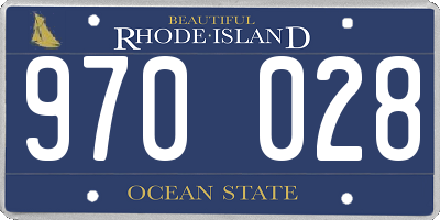 RI license plate 970028
