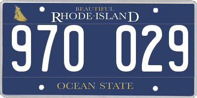 RI license plate 970029