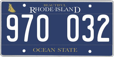 RI license plate 970032