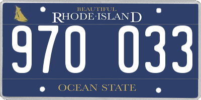 RI license plate 970033