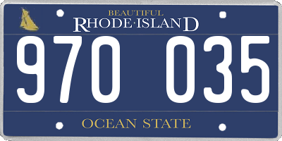RI license plate 970035