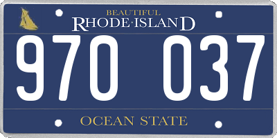 RI license plate 970037