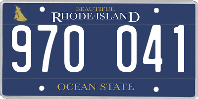 RI license plate 970041