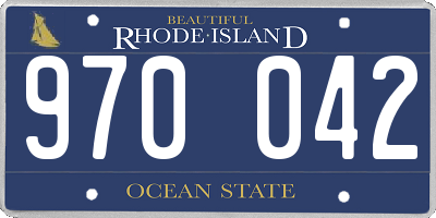 RI license plate 970042