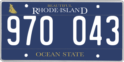 RI license plate 970043