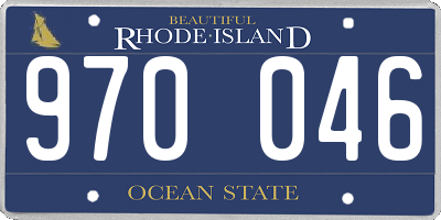 RI license plate 970046