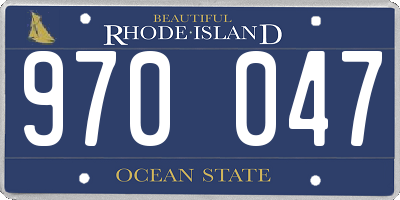 RI license plate 970047